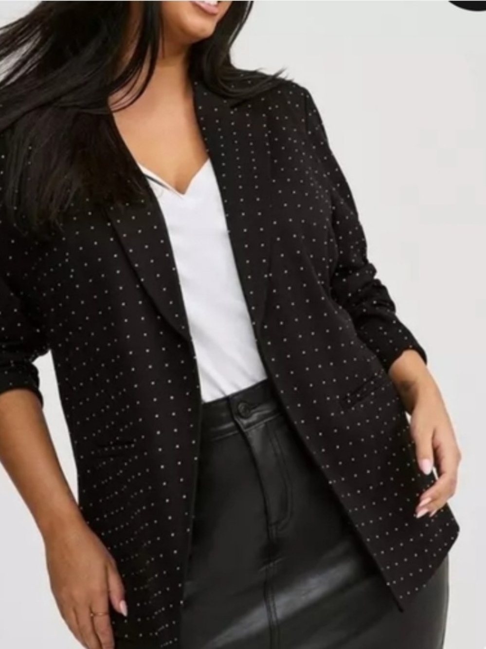 Black Rhinestone Dress Jacket - Picture 12 of 12